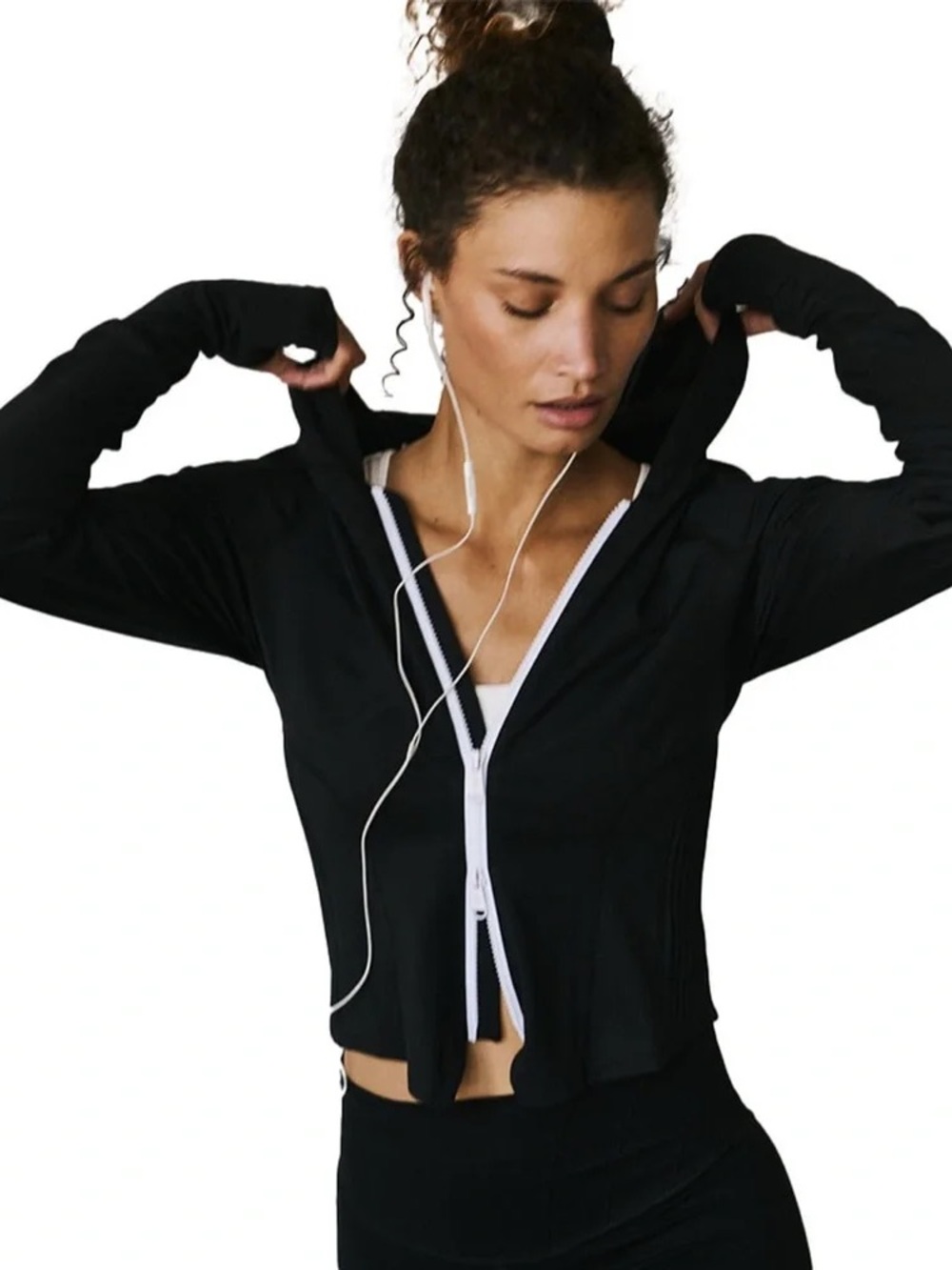 Free People Movement Playin’ For Keeps Track Jacket NWOT Sz M Hooded Running